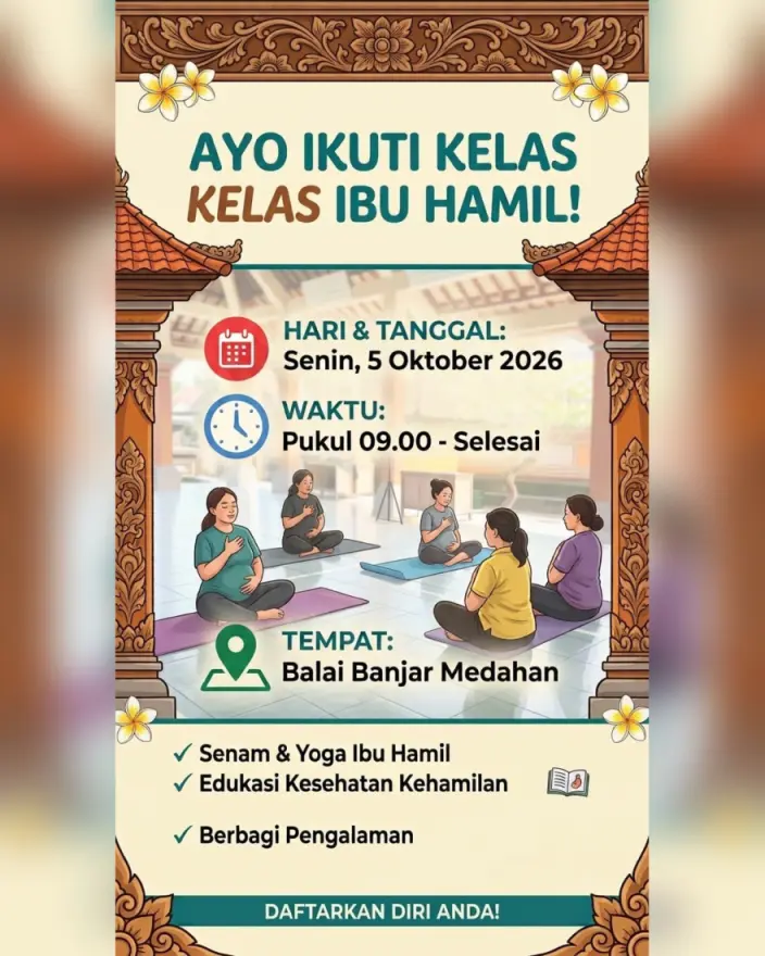 Jadwal Kelas Ibu Hamil Banjar Medahan